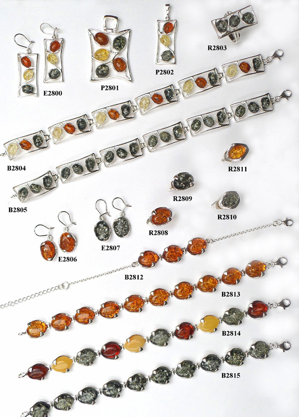 silver and amber jewellery