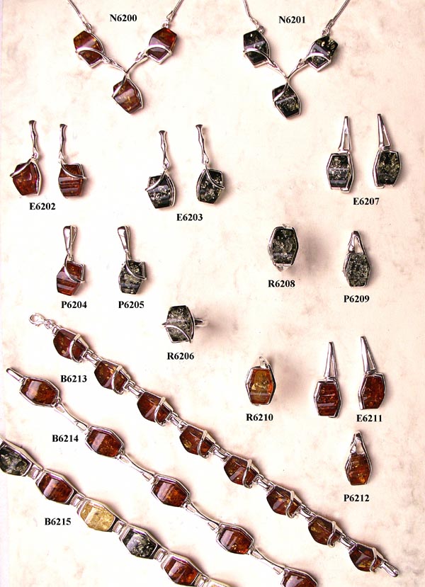 silver and amber jewellery
